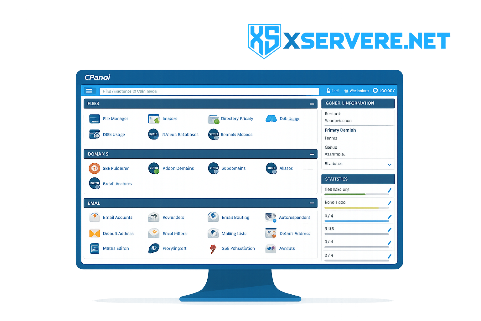 cPanel dashboard